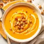 crockpot butternut squash and apple soup - featured image