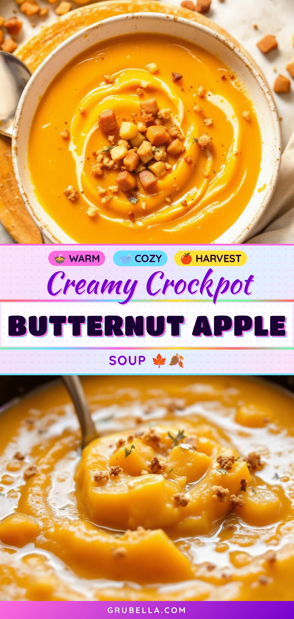 crockpot butternut squash and apple soup recipe