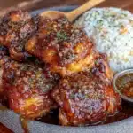 crockpot honey garlic chicken and rice - featured image