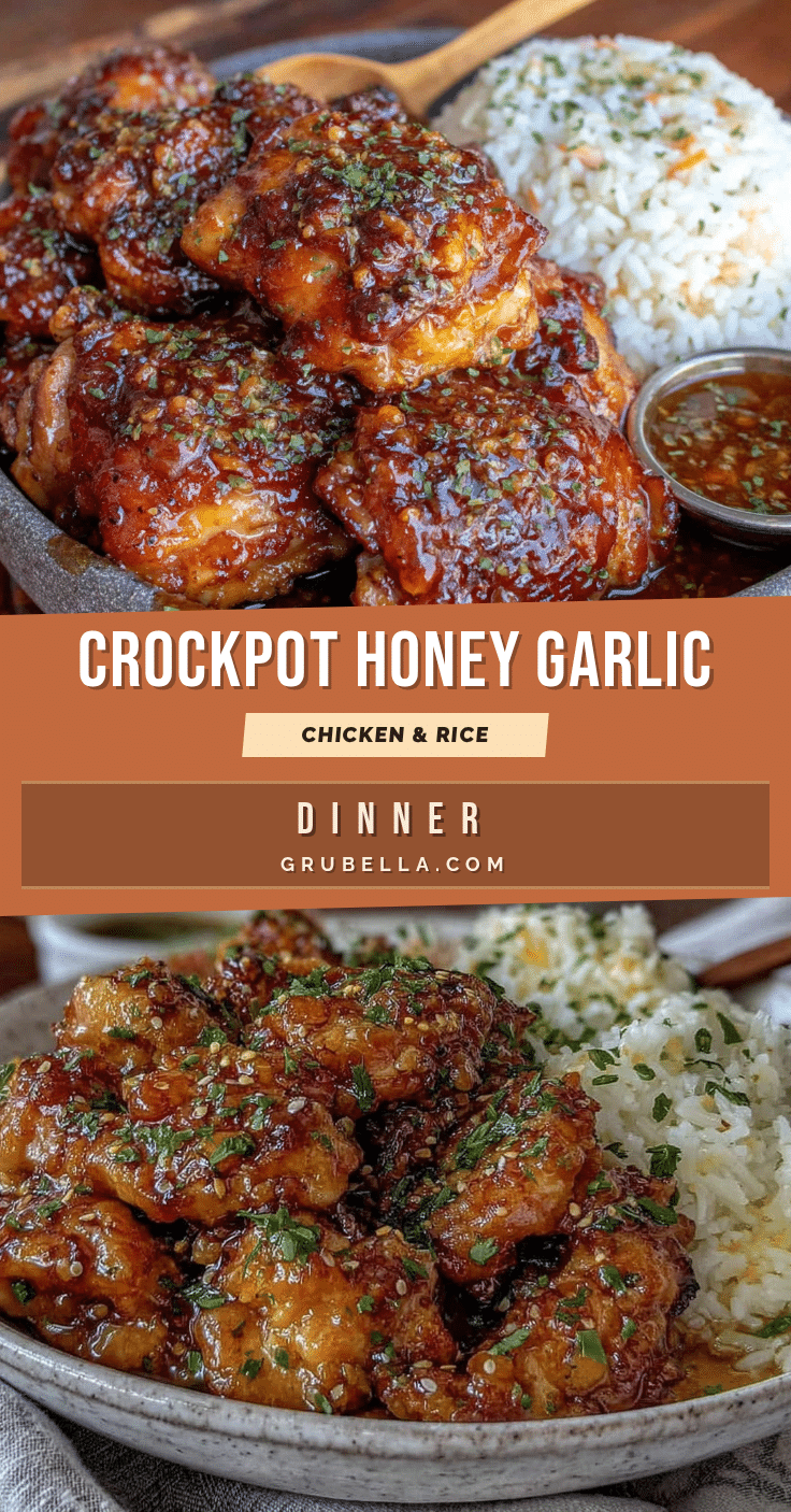 crockpot honey garlic chicken and rice recipe