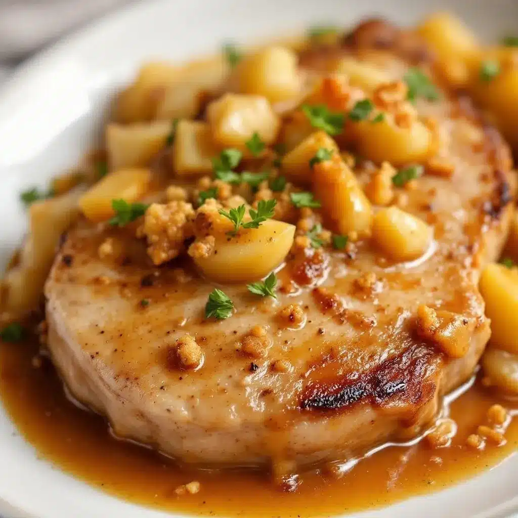 crockpot pork chops with apple and onion preparation steps