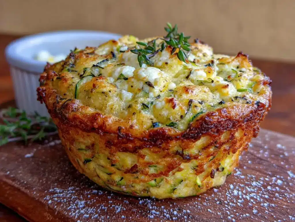 crustless zucchini and feta mini quiches - featured image
