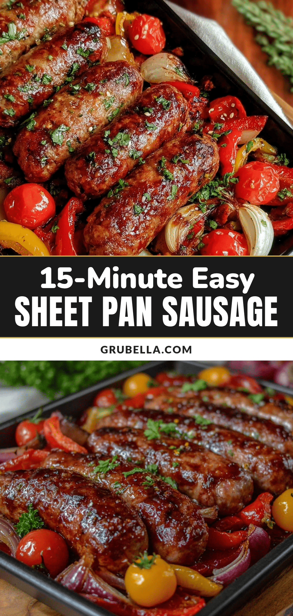easy 15-minute sheet pan sausage and peppers recipe
