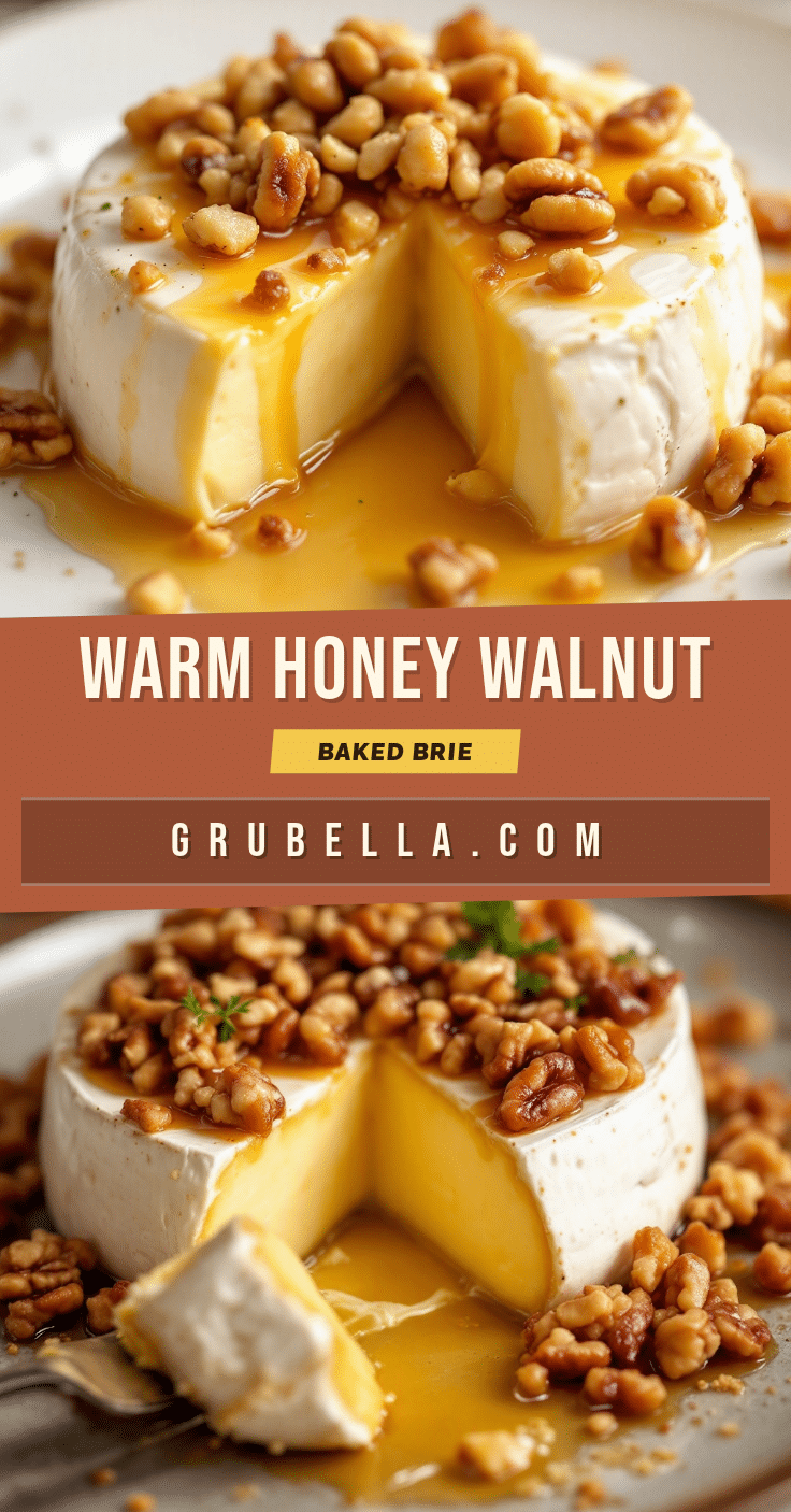 easy baked brie with honey and walnuts recipe