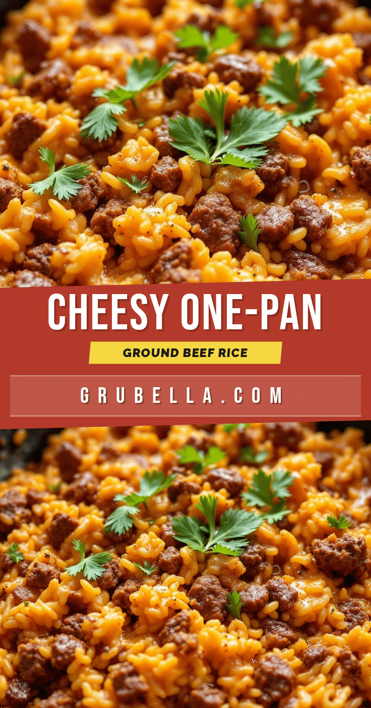 easy cheesy ground beef and rice skillet recipe