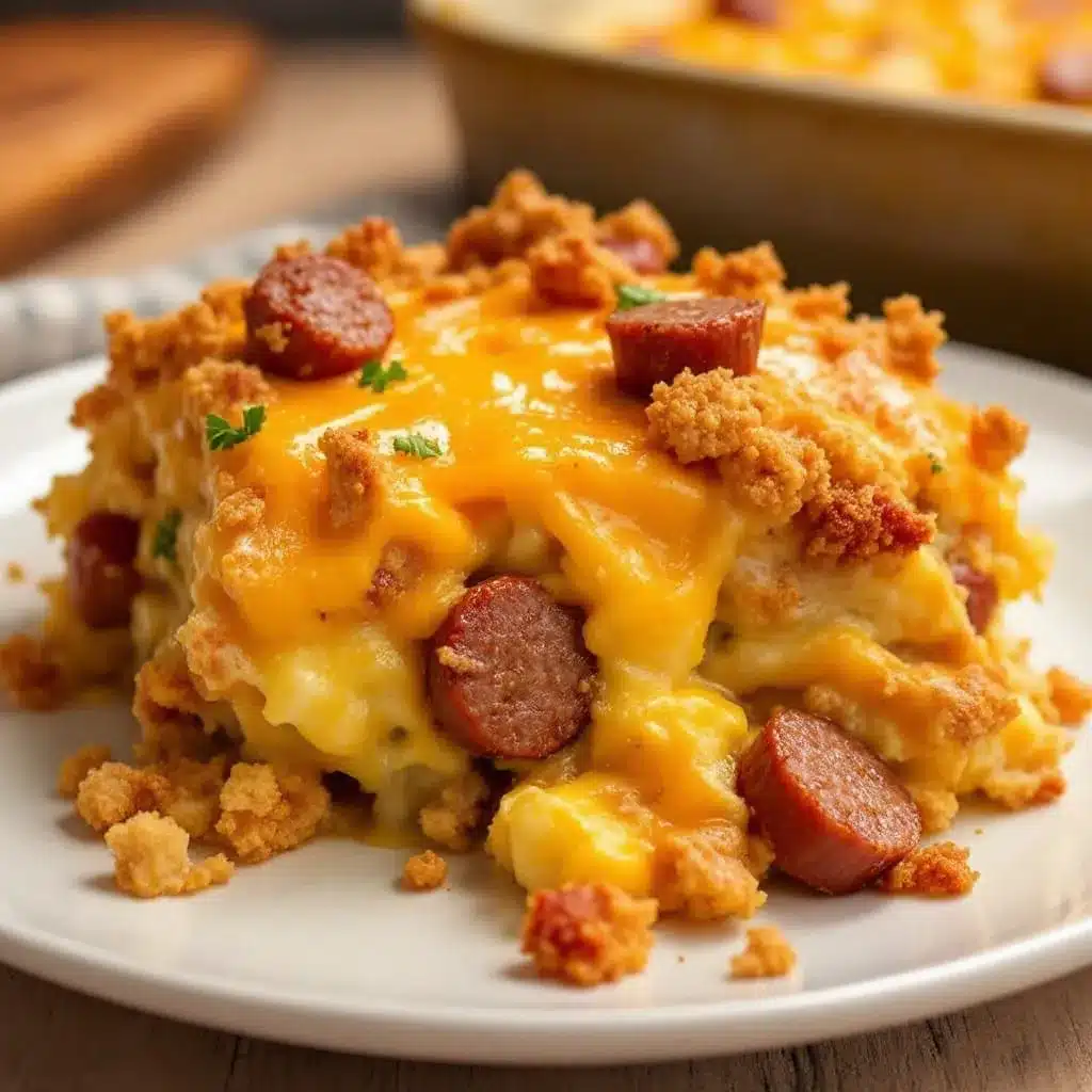 easy cheesy sausage breakfast casserole preparation steps