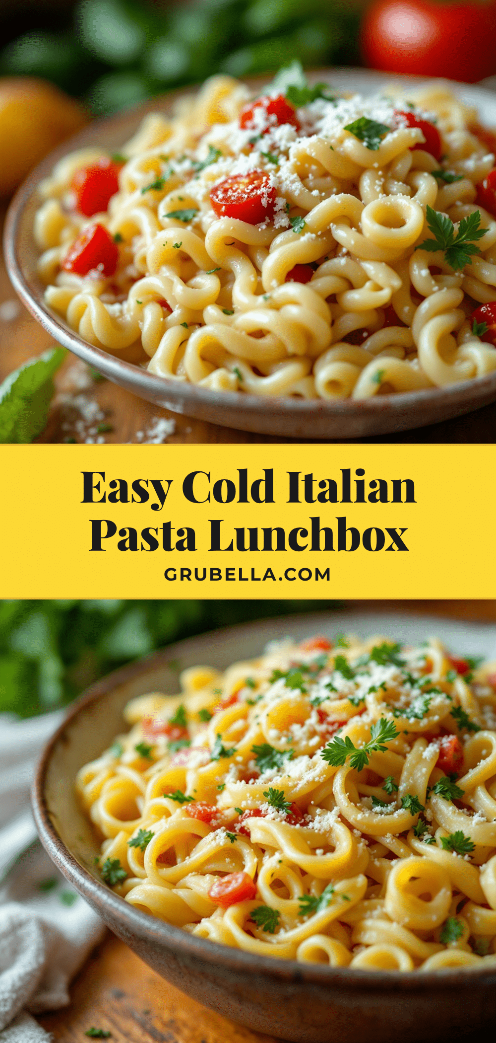 easy cold italian pasta salad lunchbox for kids recipe