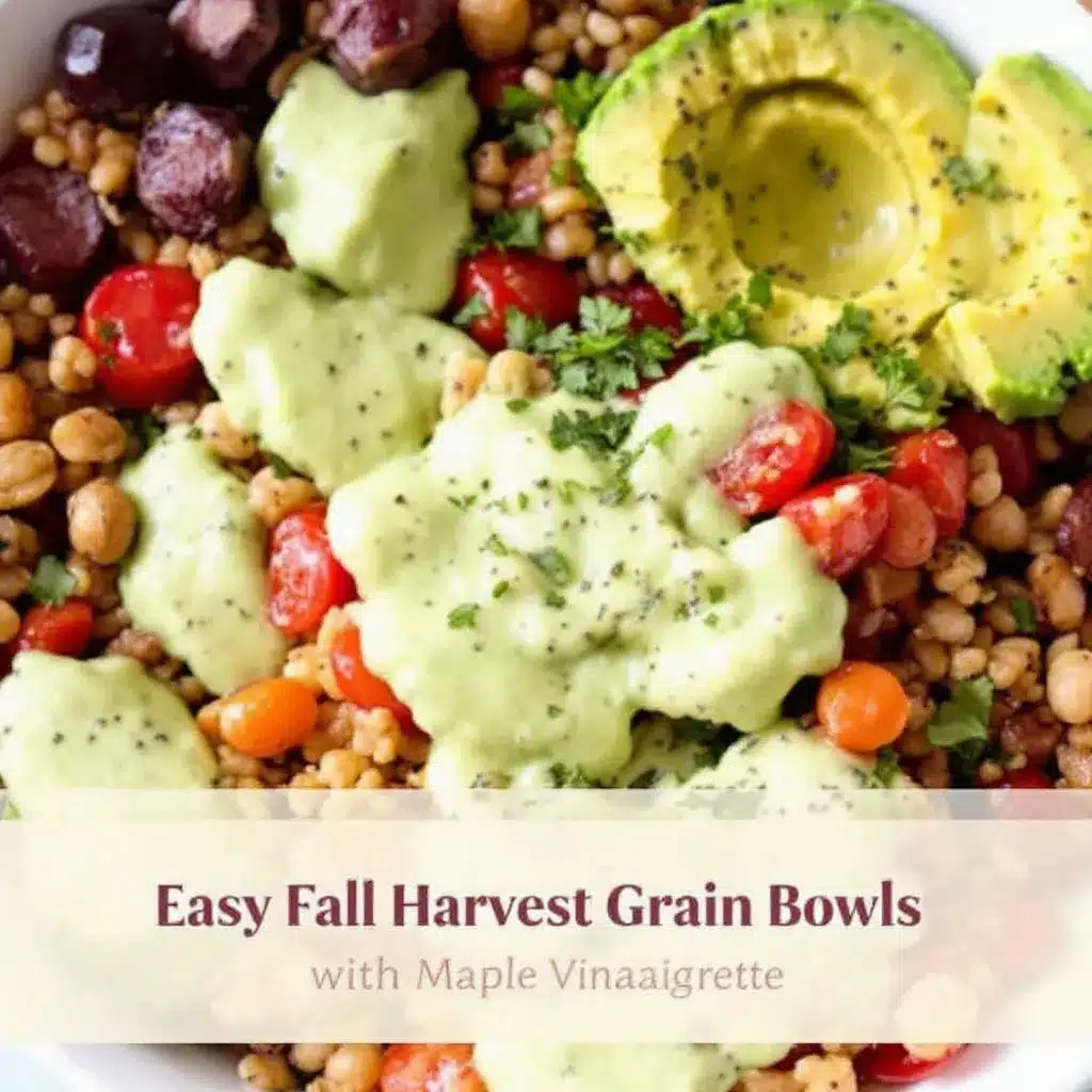 Easy Fall Harvest Grain Bowl with Maple Vinaigrette preparation steps