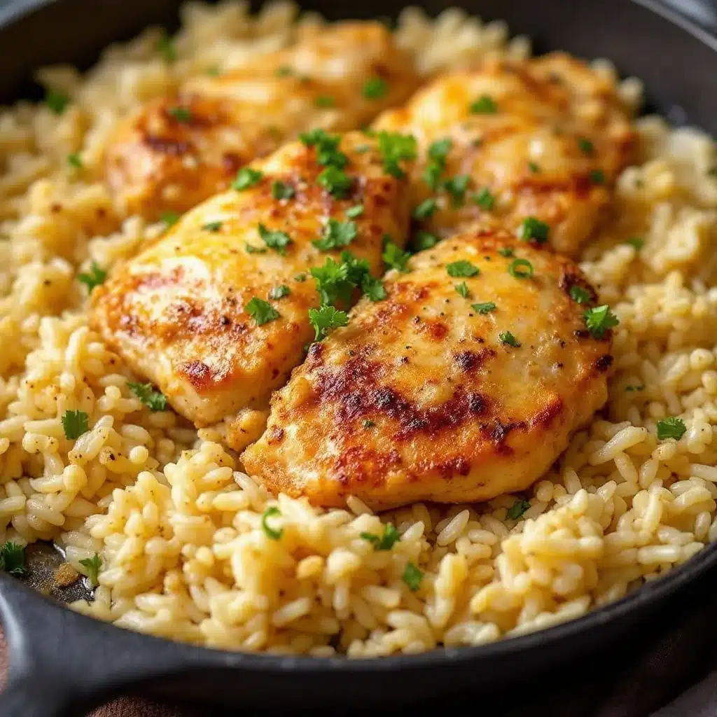 Easy Garlic Parmesan Chicken and Rice Skillet - featured image