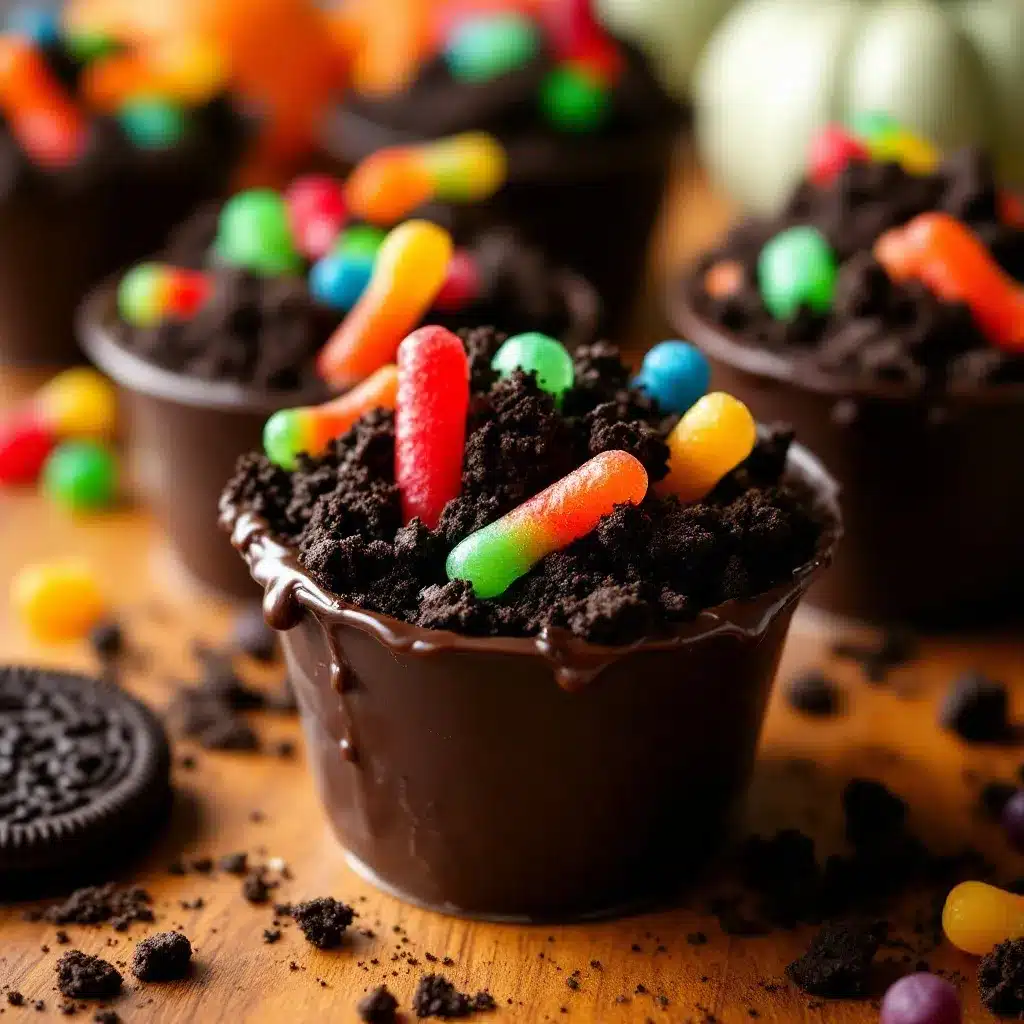 Easy Halloween Dirt Cups preparation steps