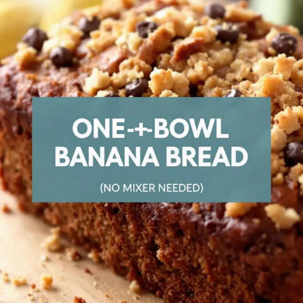 easy one-bowl banana bread preparation steps