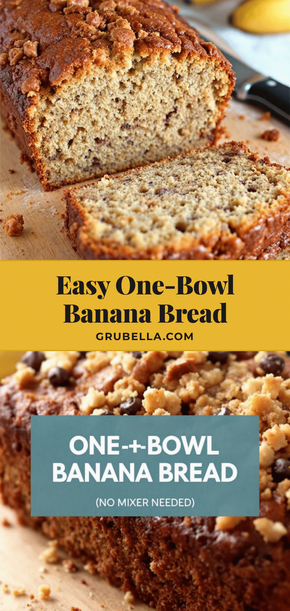 easy one-bowl banana bread recipe