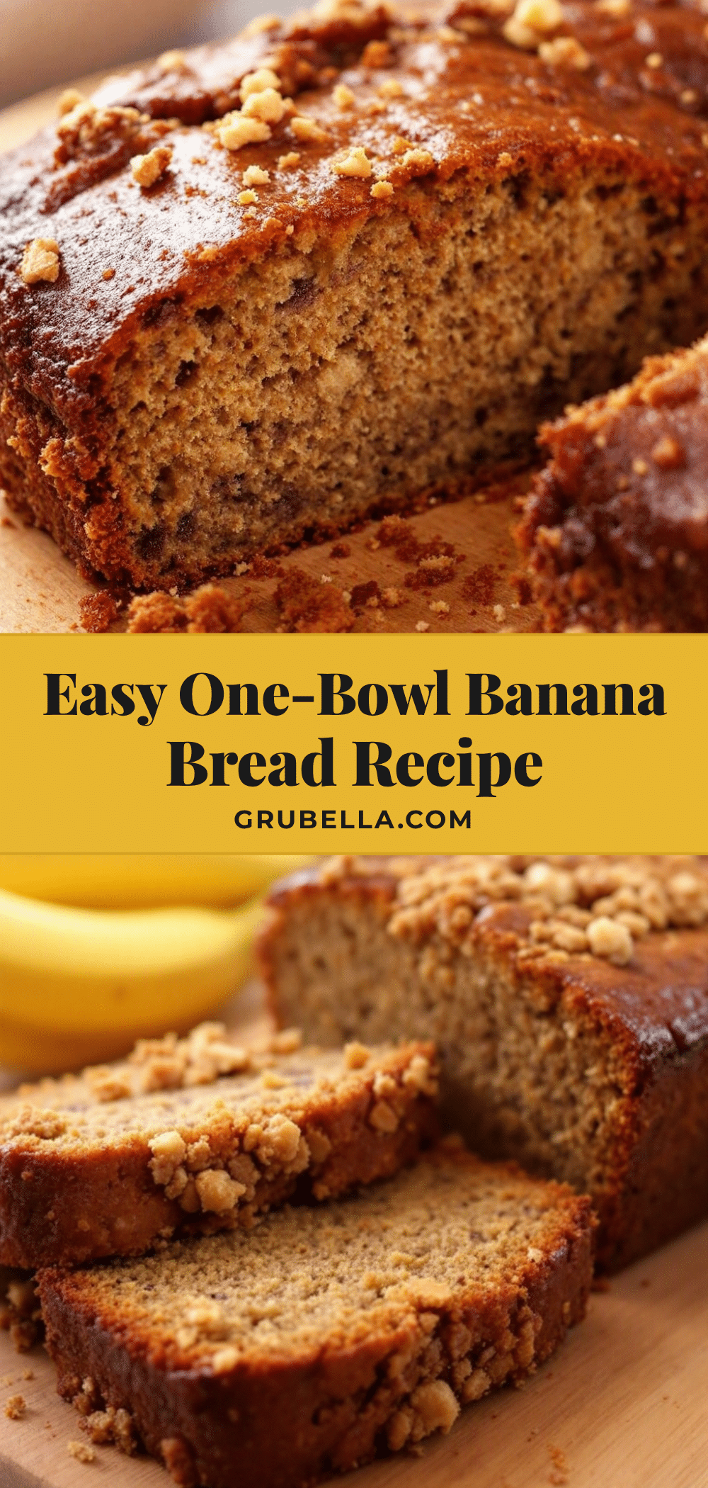 easy one-bowl banana bread recipe
