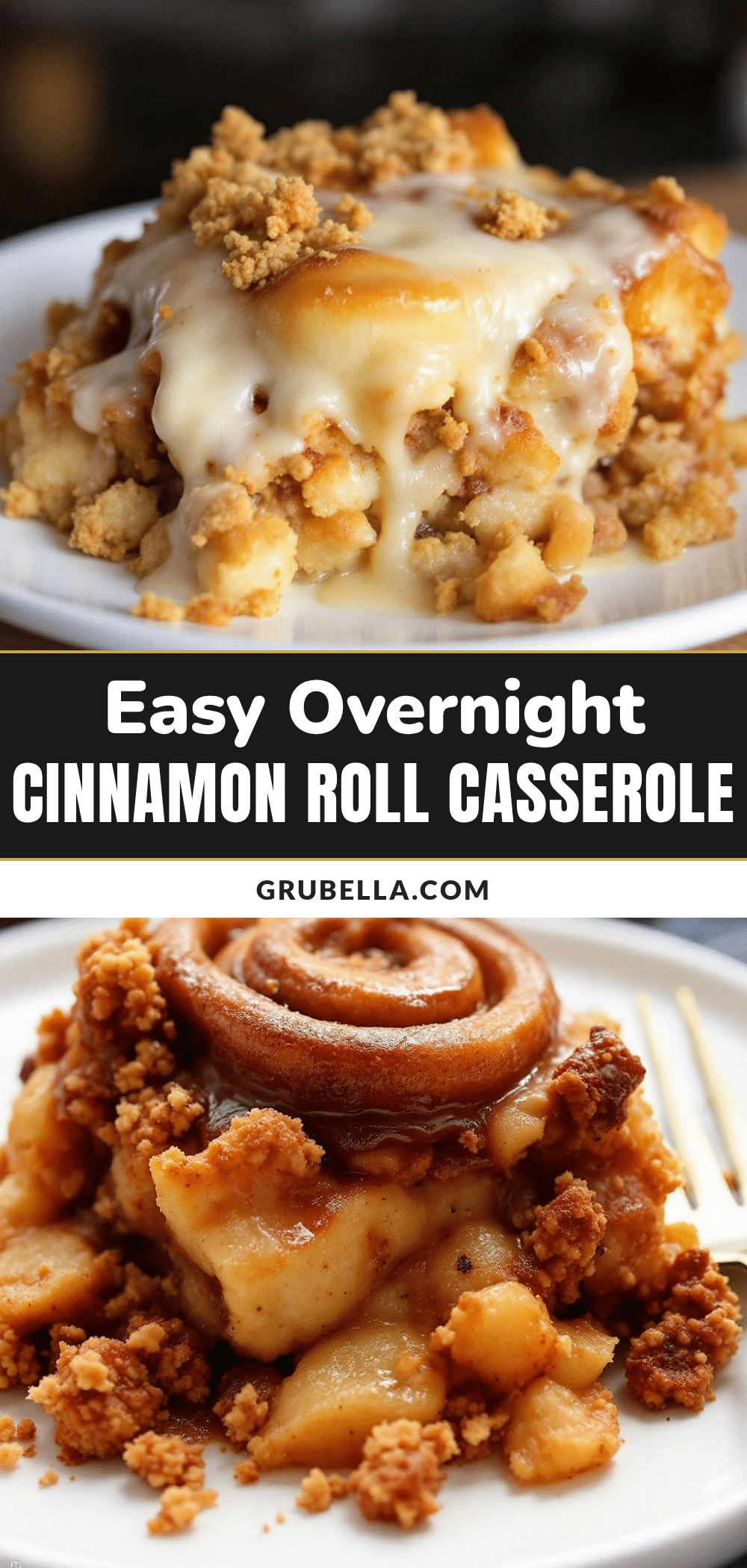 easy overnight cinnamon roll casserole recipe