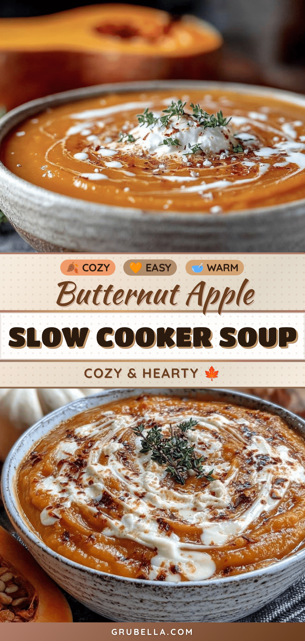 easy slow cooker butternut squash and apple soup recipe