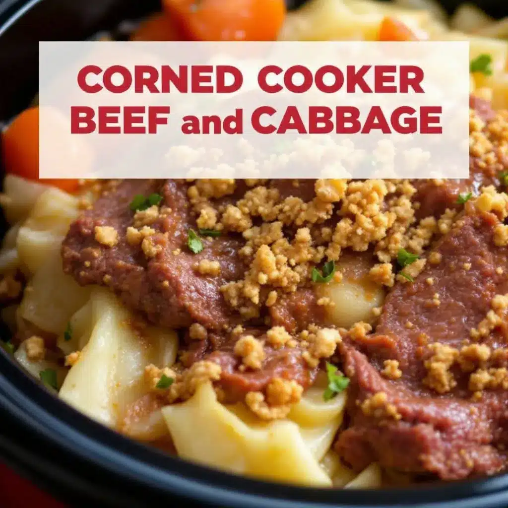 Easy Slow Cooker Corned Beef and Cabbage preparation steps