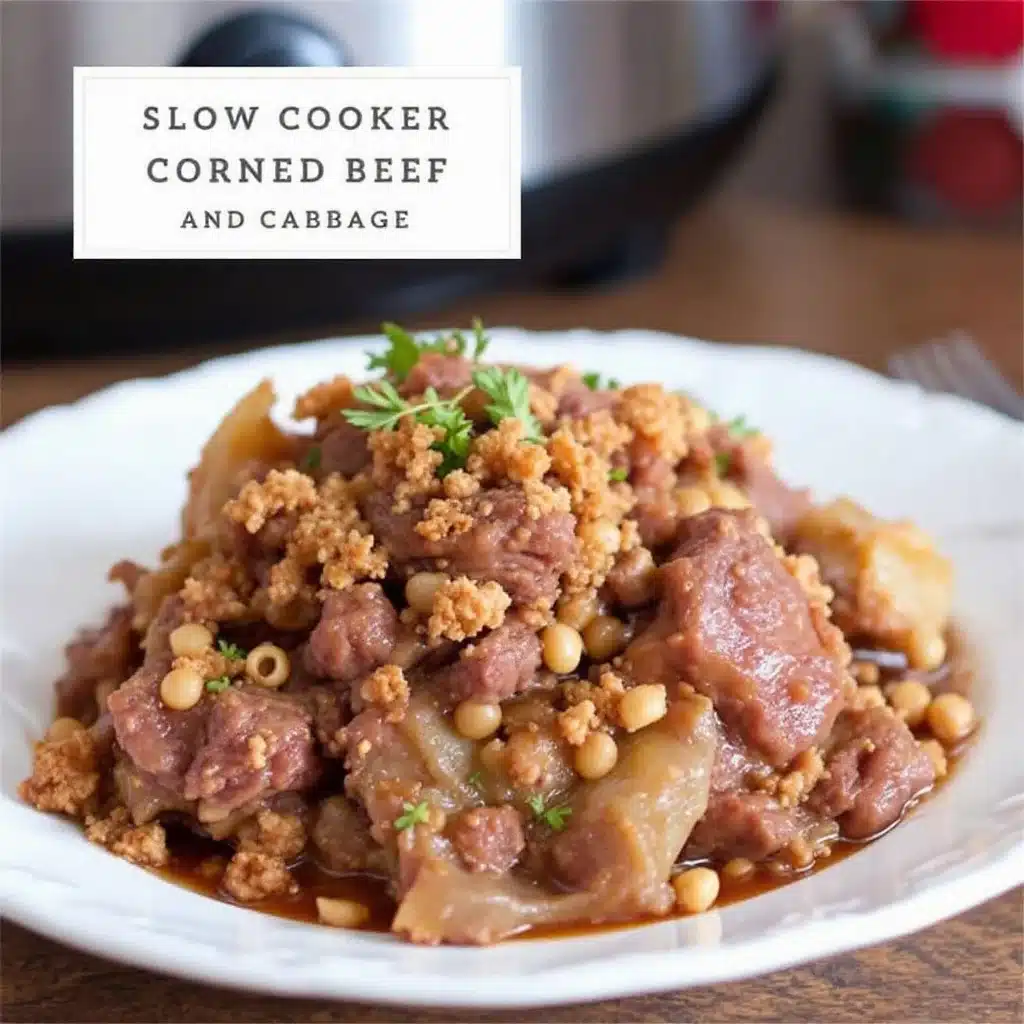 Easy Slow Cooker Corned Beef and Cabbage - featured image
