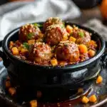 Easy Slow Cooker Halloween Meatball Cauldron - featured image