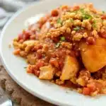 easy slow cooker salsa chicken - featured image