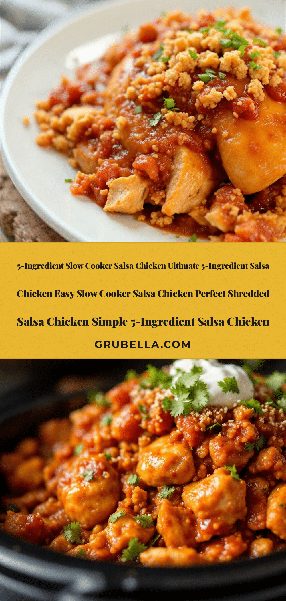 easy slow cooker salsa chicken recipe
