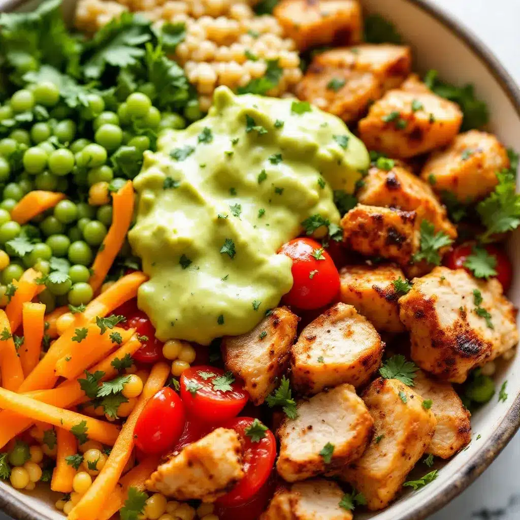 Easy Sunday Meal Prep Chicken and Veggie Bowls preparation steps