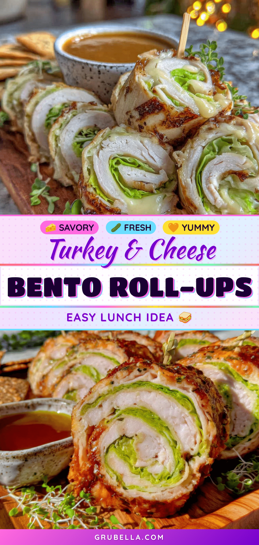 easy turkey cheese bento roll-ups recipe