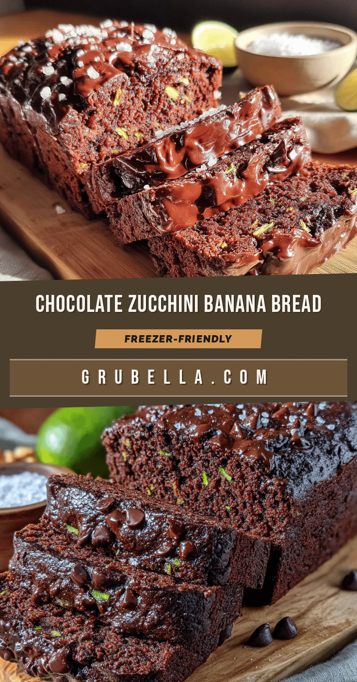 freezer-friendly chocolate zucchini banana bread recipe