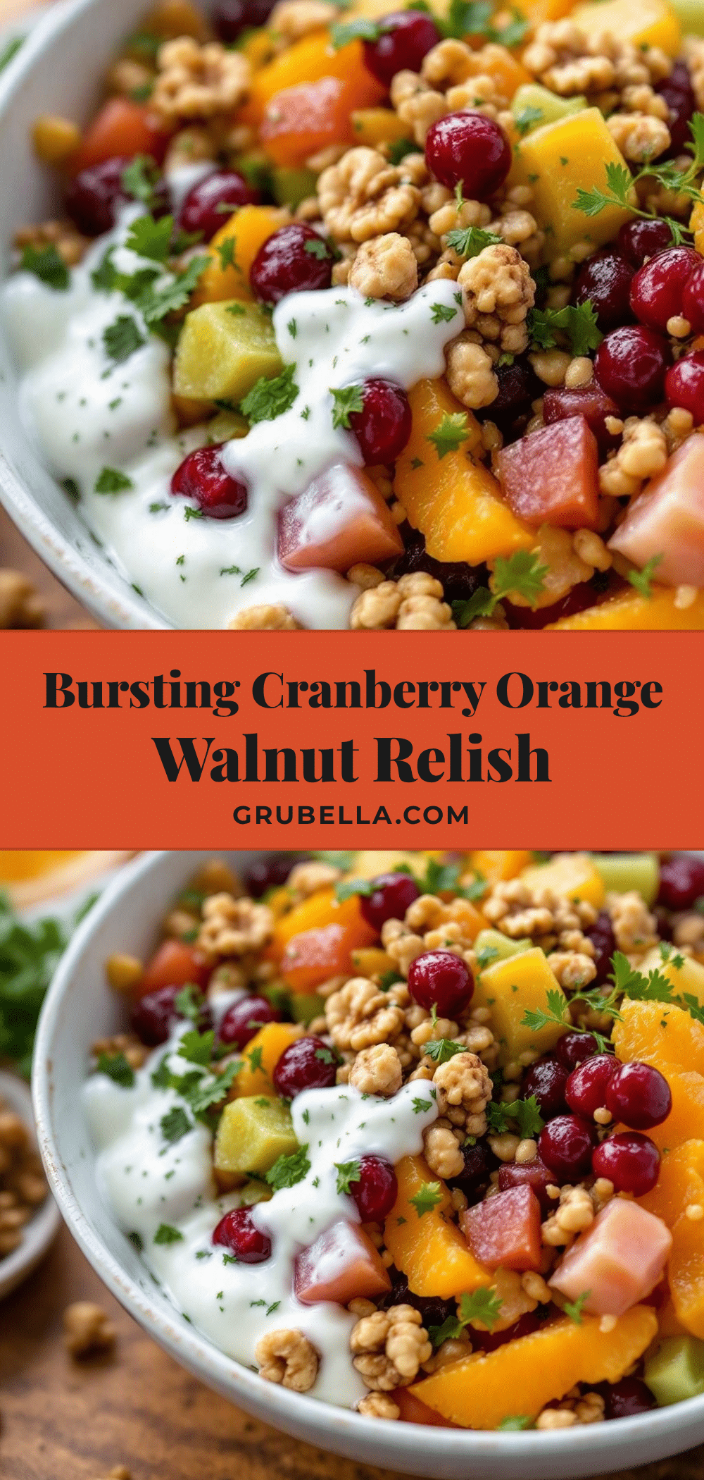 fresh cranberry orange relish with walnuts recipe