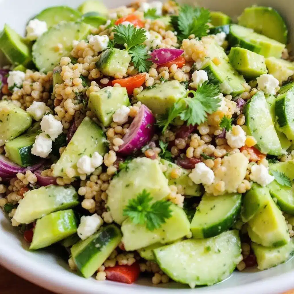 fresh cucumber dill salad with feta - featured image