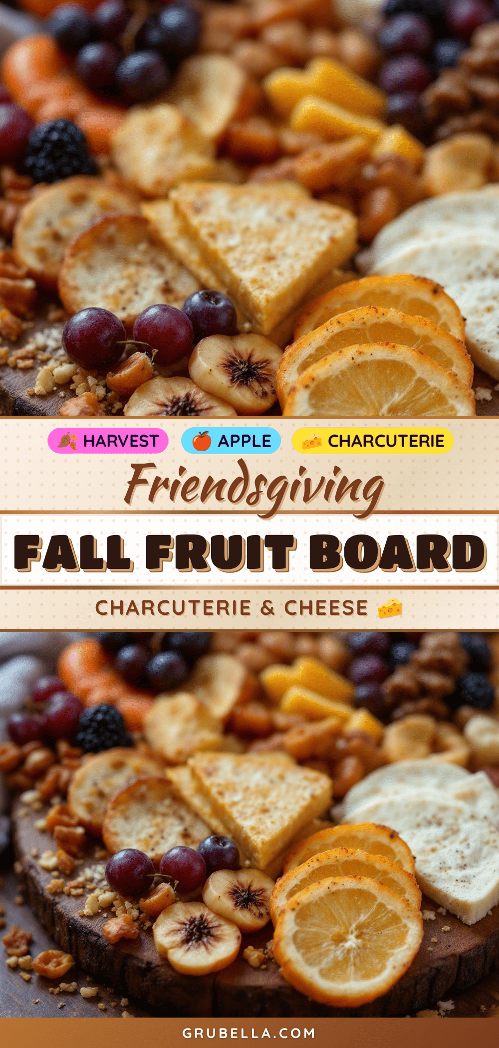 Friendsgiving charcuterie board with fall fruits recipe