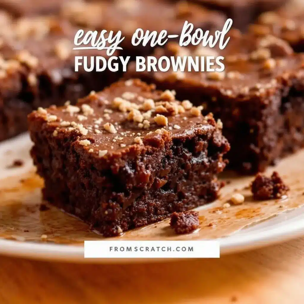 fudgy one-bowl brownies preparation steps