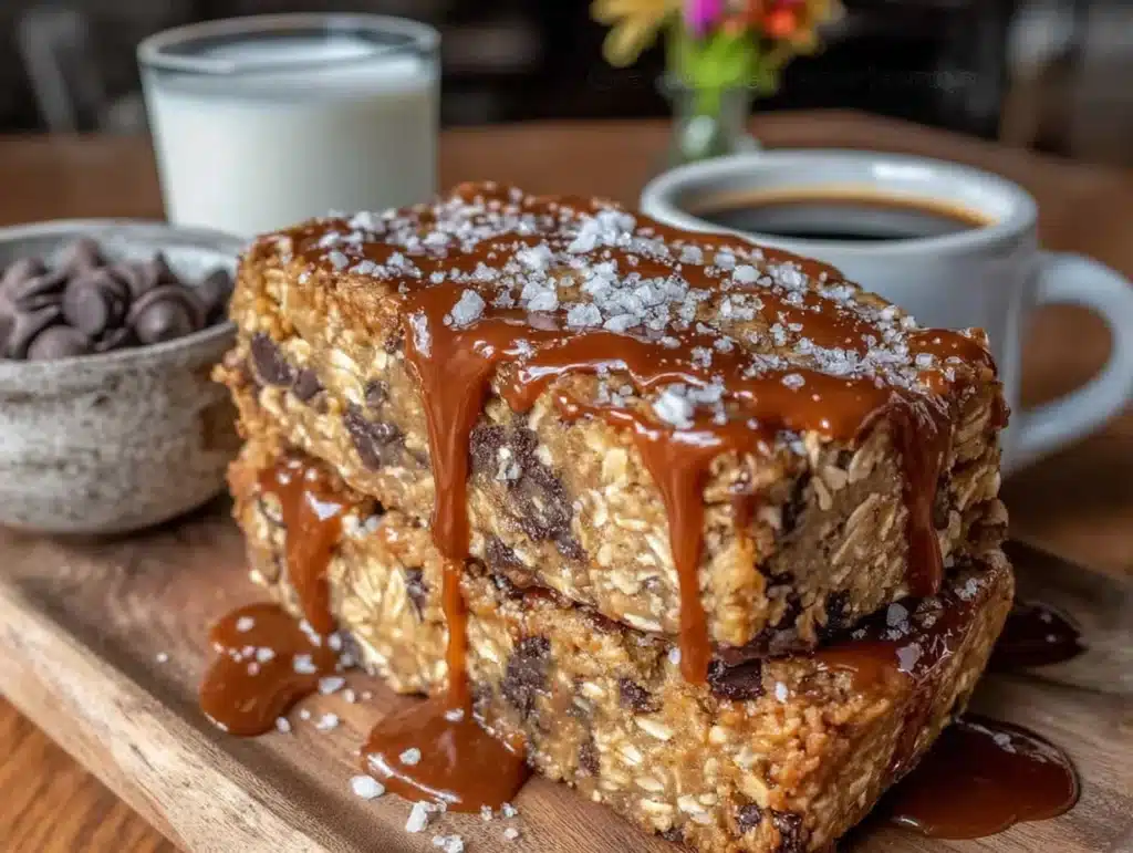 fudgy protein-packed peanut butter oat bars - featured image
