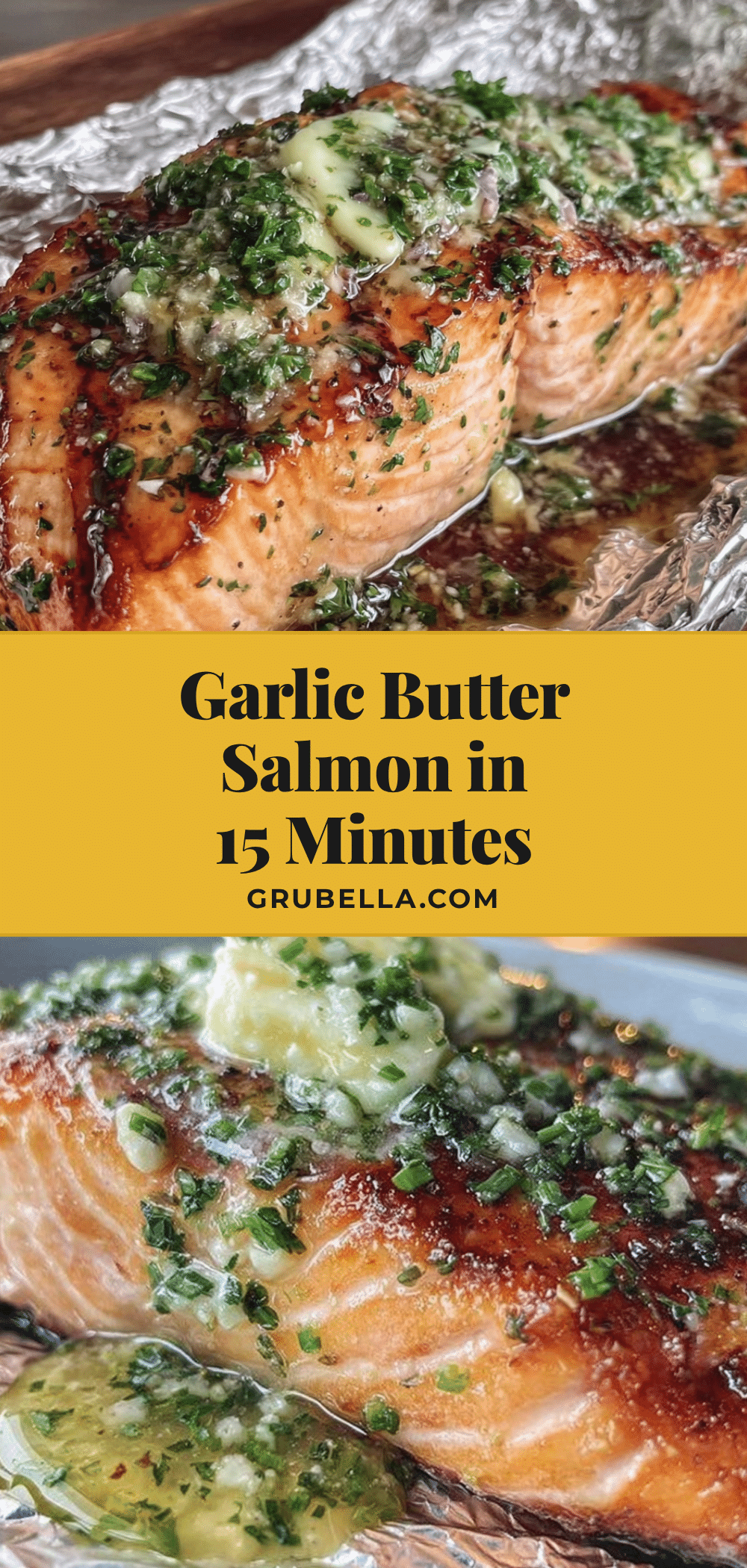garlic butter salmon in foil recipe