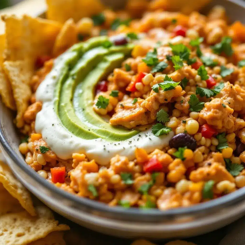 Greek yogurt buffalo chicken dip preparation steps