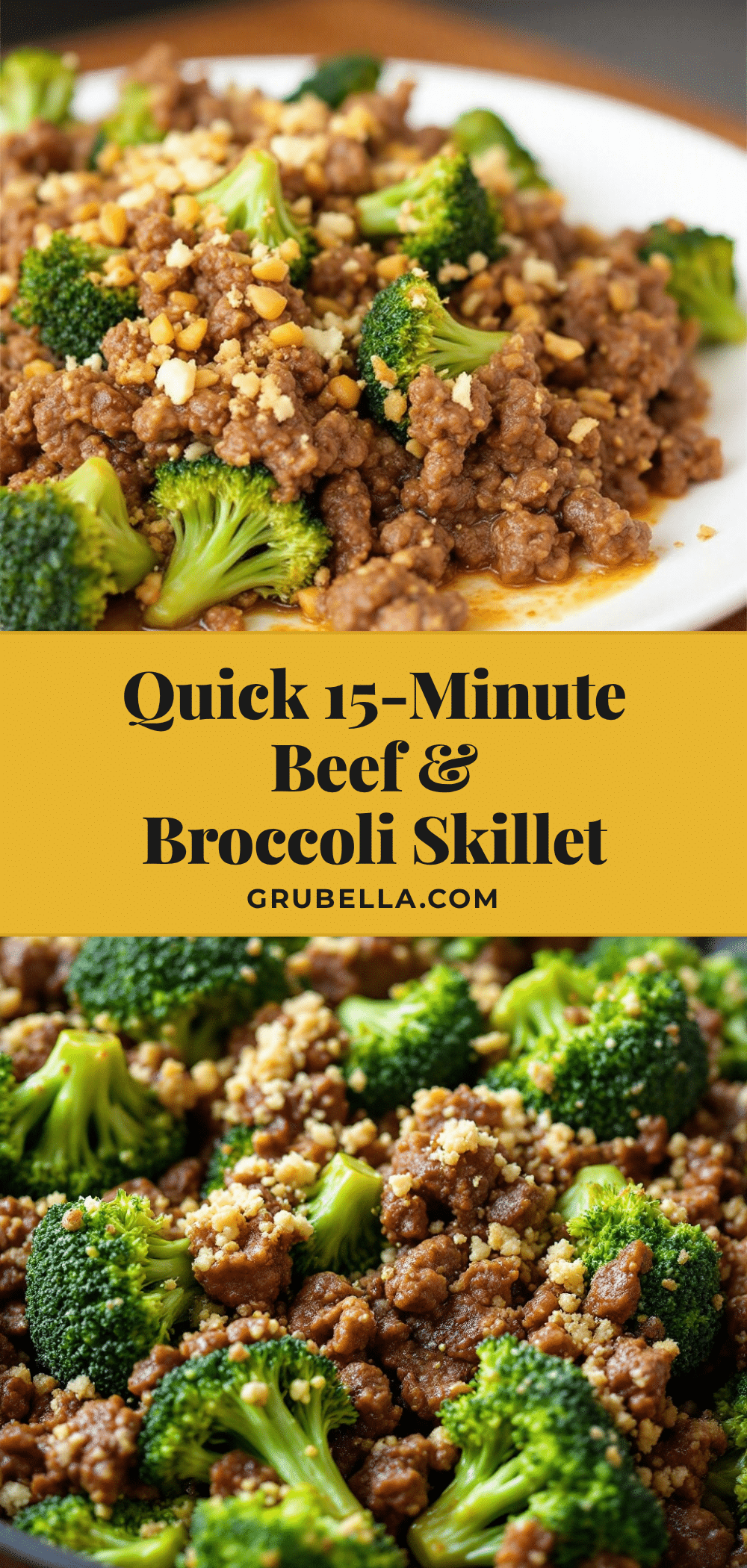 ground beef and broccoli skillet recipe