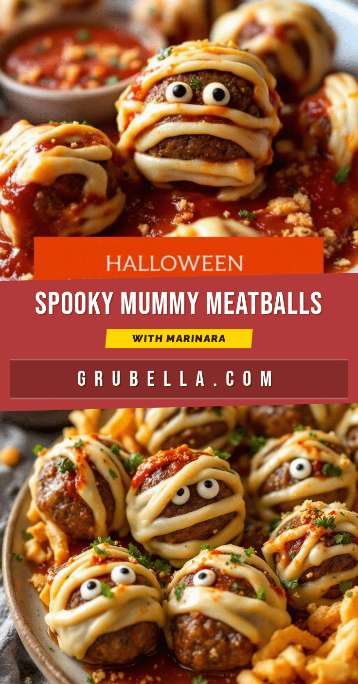 Halloween Mummy Meatballs recipe