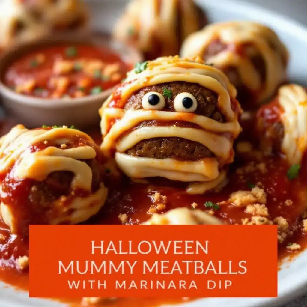 Halloween Mummy Meatballs - featured image