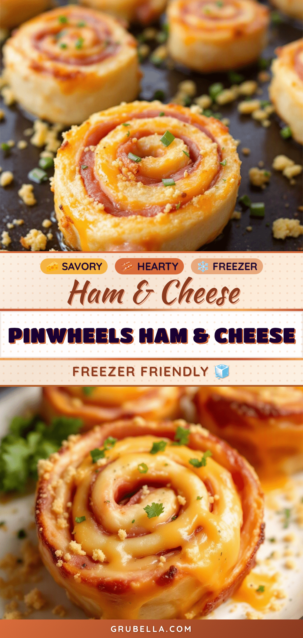 ham and cheese pinwheels for the freezer recipe