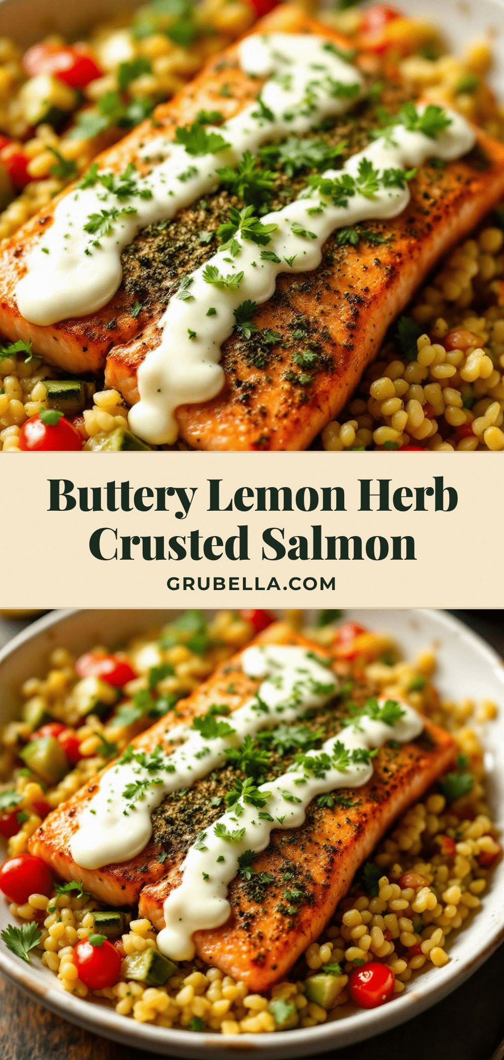 herb crusted baked salmon with lemon butter recipe