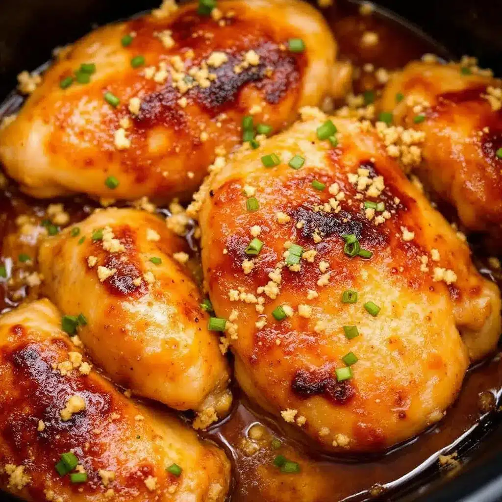 honey garlic crockpot chicken thighs preparation steps