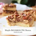 maple bourbon pecan pie bars - featured image