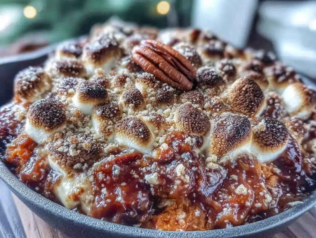 maple bourbon sweet potato casserole - featured image