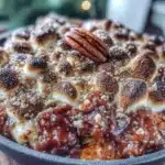 maple bourbon sweet potato casserole - featured image