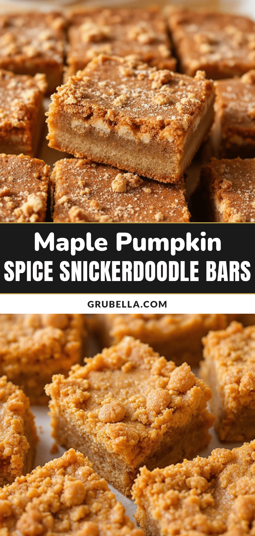 maple pumpkin pie spice snickerdoodle bars recipe