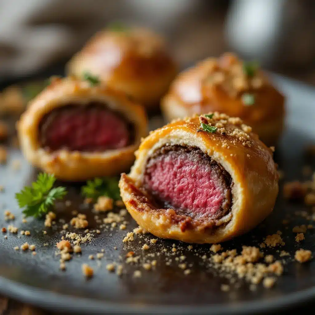 mini beef wellington bites - featured image