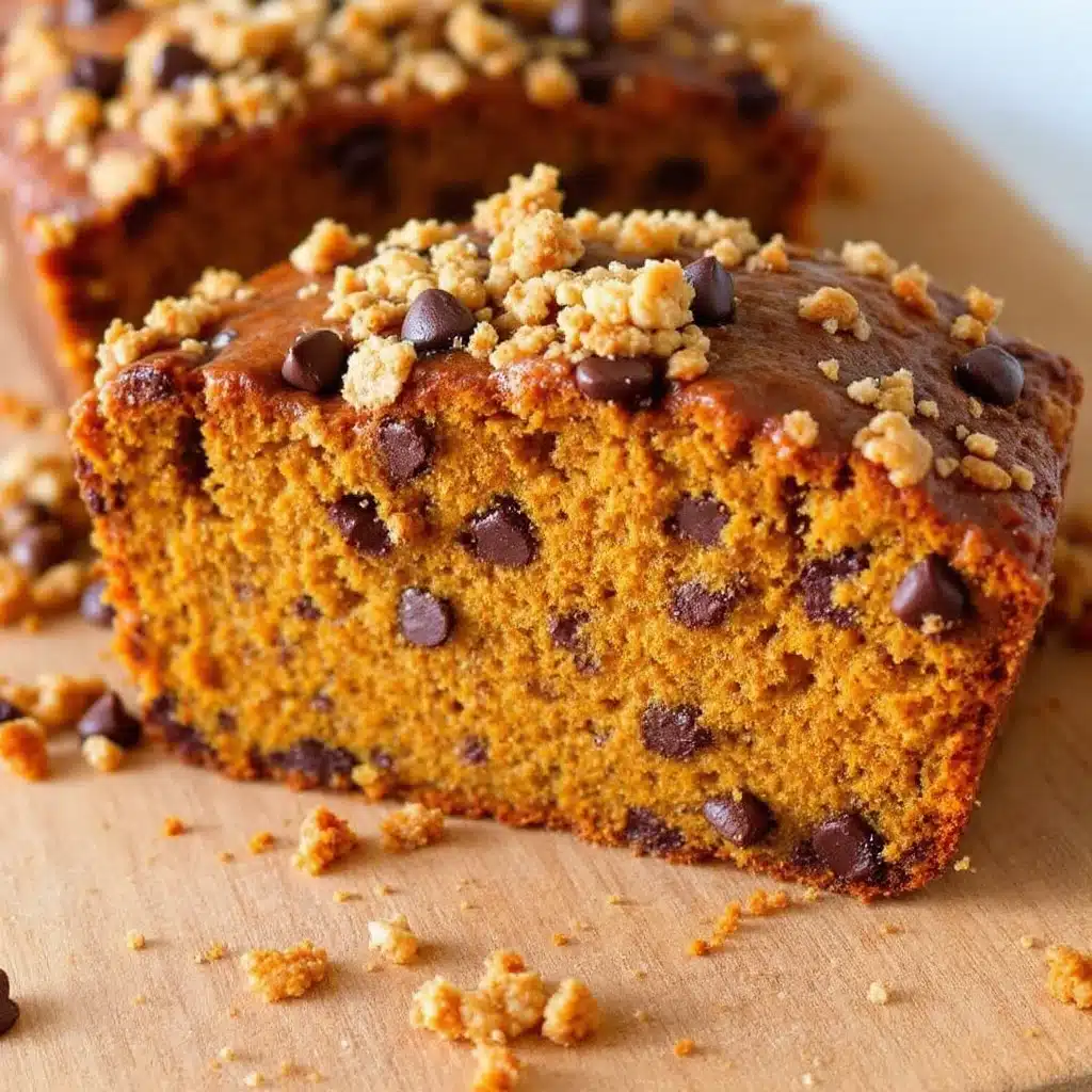 moist chocolate chip pumpkin bread - featured image