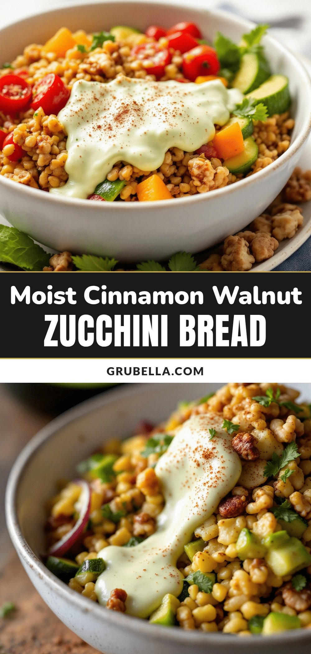 moist cinnamon walnut zucchini bread recipe