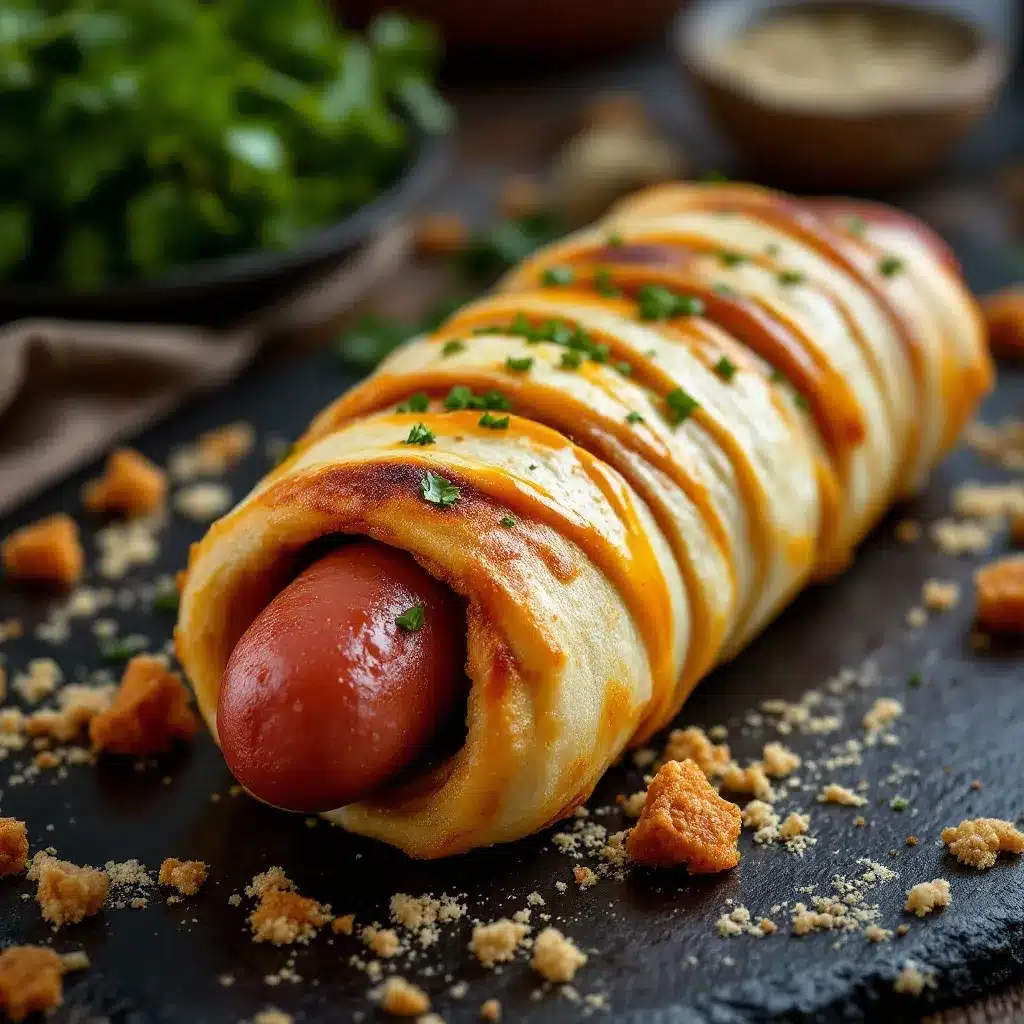 mummy hot dogs preparation steps
