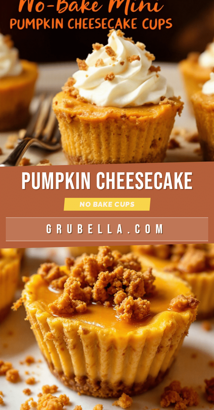 no-bake mini pumpkin cheesecake cups recipe