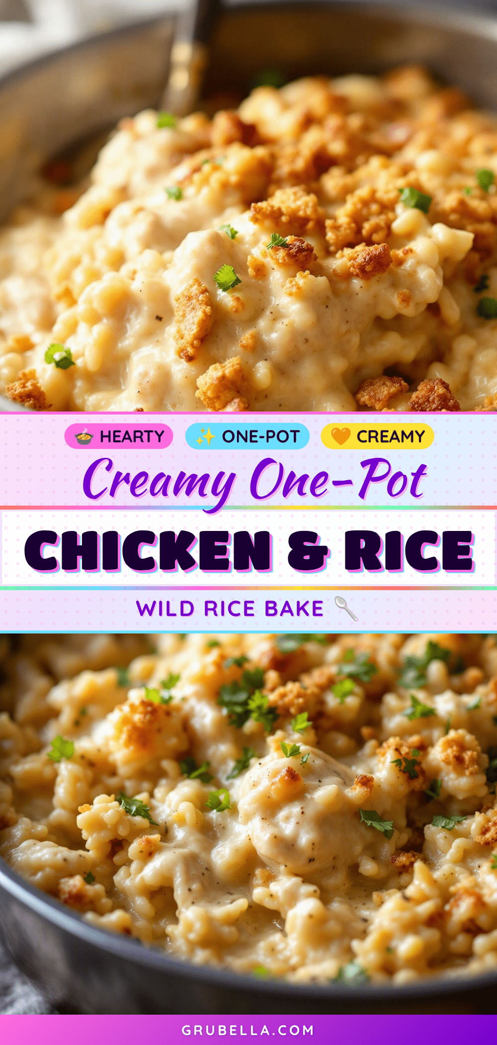 one-pot creamy chicken and wild rice bake recipe